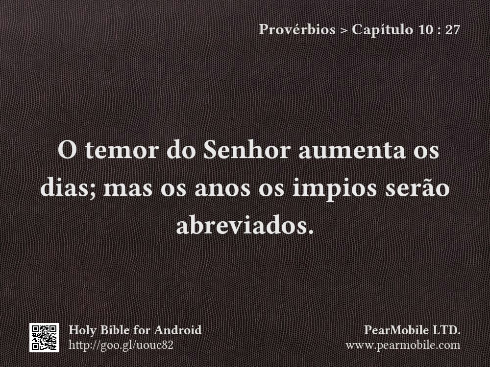 Provérbios, Capítulo 10:27